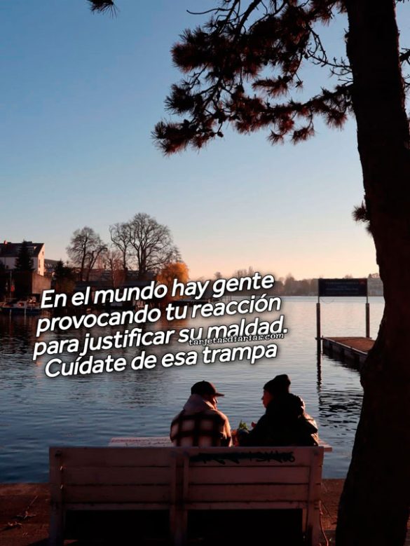 EN EL MUNDO HAY GENTE PROVOCANDO TU REACCIÓN PARA JUSTIFICAR SU MALDAD. CUÍDATE DE ESA TRAMPA