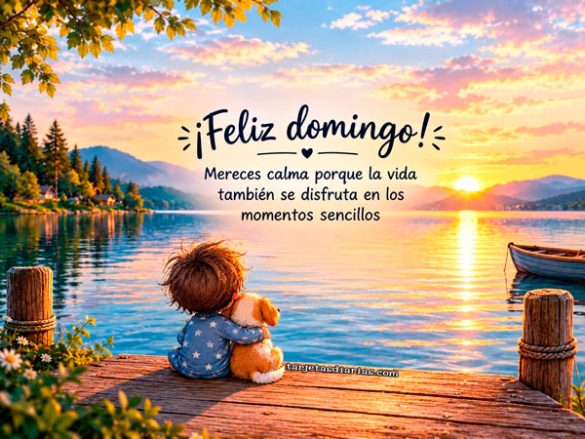 ¡FELIZ DOMINGO! MERECES CALMA PORQUE LA VIDA TAMBIÉN SE DISFRUTA EN LOS MOMENTOS SENCILLOS