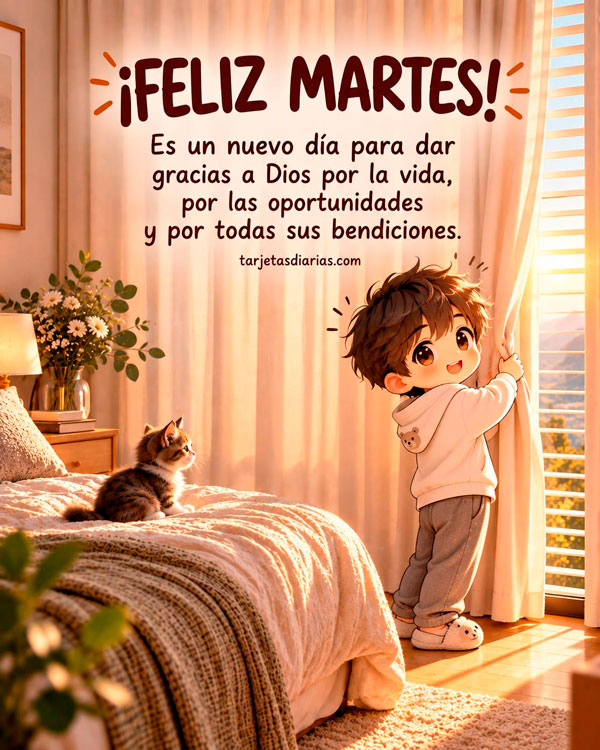 ¡FELIZ MARTES! ES UN NUEVO DÍA PARA DAR GRACIAS A DIOS POR LA VIDA