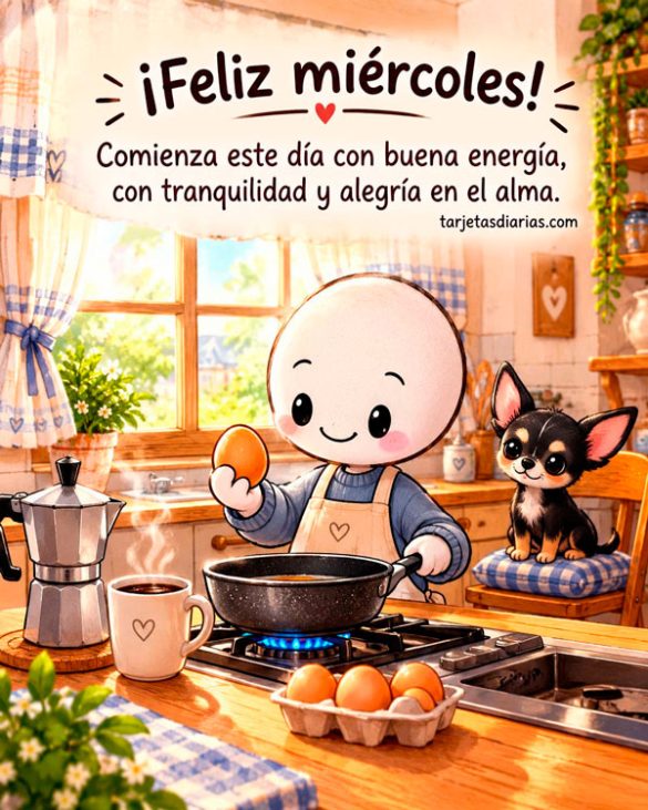 ¡FELIZ MIÉRCOLES! COMIENZA ESTE DÍA CON BUENA ENERGÍA, CON TRANQUILIDAD Y ALEGRÍA EN EL ALMA