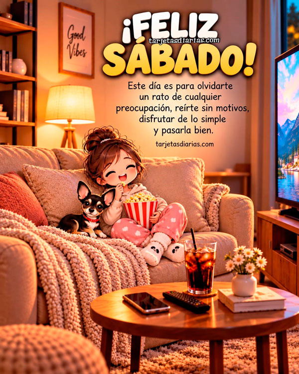 ¡FELIZ SÁBADO! ESTE DÍA ES PARA OLVIDARTE UN RATO DE CUALQUIER PREOCUPACIÓN