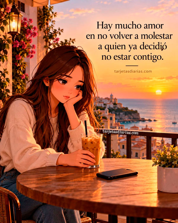 HAY MUCHO AMOR EN NO VOLVER A MOLESTAR A QUIEN YA DECIDIÓ NO ESTAR CONTIGO
