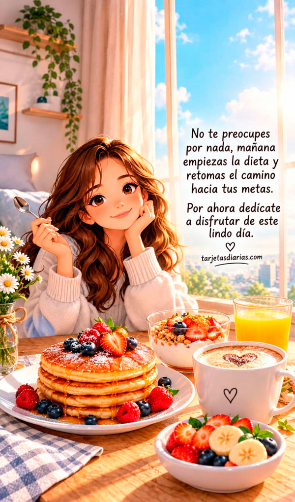 NO TE PREOCUPES POR NADA, MAÑANA EMPIEZAS LA DIETA Y RETOMAS EL CAMINO HACIA TUS METAS