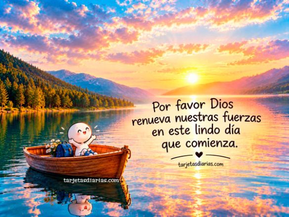POR FAVOR DIOS, RENUEVA NUESTRAS FUERZAS EN ESTE LINDO DÍA QUE COMIENZA