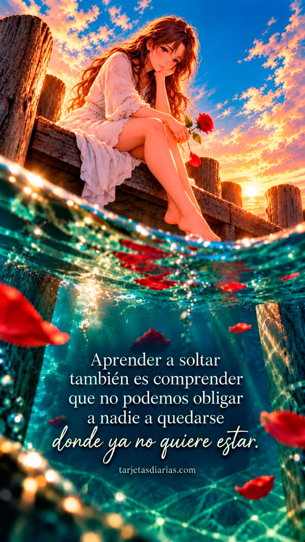 APRENDER A SOLTAR TAMBIÉN ES COMPRENDER QUE NO PODEMOS OBLIGAR A NADIE QUEDARSE DONDE YA NO QUIERE ESTAR