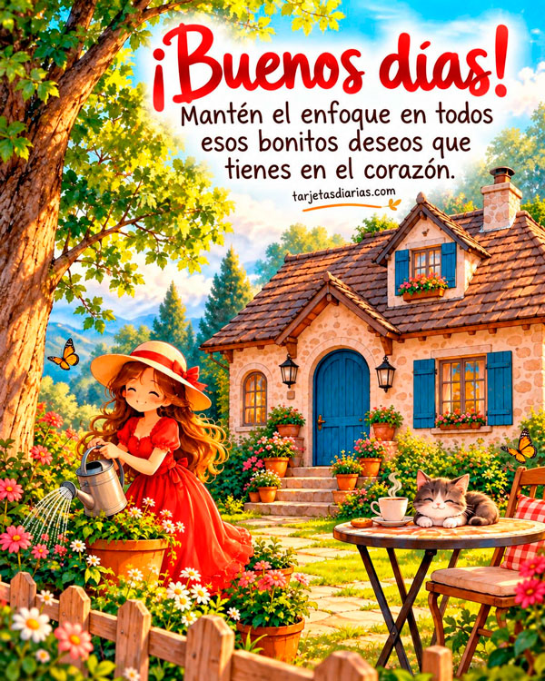 ¡BUENOS DÍAS! MANTÉN EL ENFOQUE EN TODOS ESOS BONITOS DESEOS QUE TIENES EN EL CORAZÓN