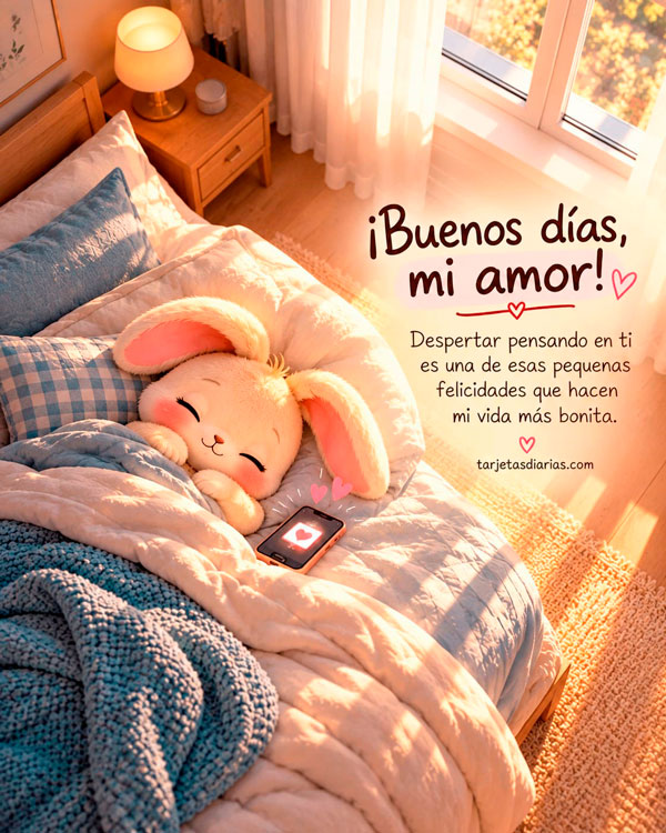 ¡BUENOS DÍAS, MI AMOR! DESPERTAR PENSADO EN TI ES UNA DE ESAS PEQUEÑAS FELICIDADES QUE HACEN MI VIDA MÁS BONITA