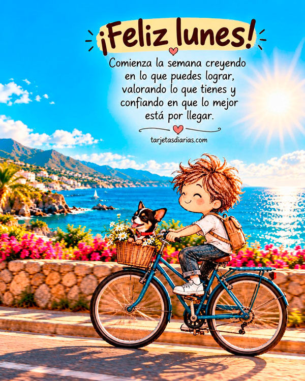 ¡FELIZ LUNES! COMIENZA LA SEMANA CREYENDO EN TODO LO QUE PUEDES LOGRAR