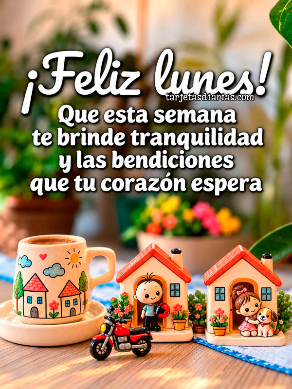 ¡FELIZ LUNES! QUE ESTA SEMANA TE BRINDE TRANQUILIDAD Y LAS BENDICIONES QUE TU CORAZÓN ESPERA