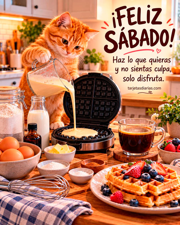 ¡FELIZ SÁBADO! HAZ LO QUE QUIERAS Y NO SIENTAS CULPA, SOLO DISFRUTA