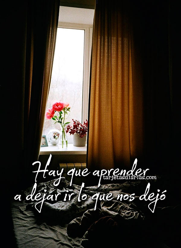 HAY QUE APRENDER A DEJAR IR LO QUE NOS DEJÓ IR