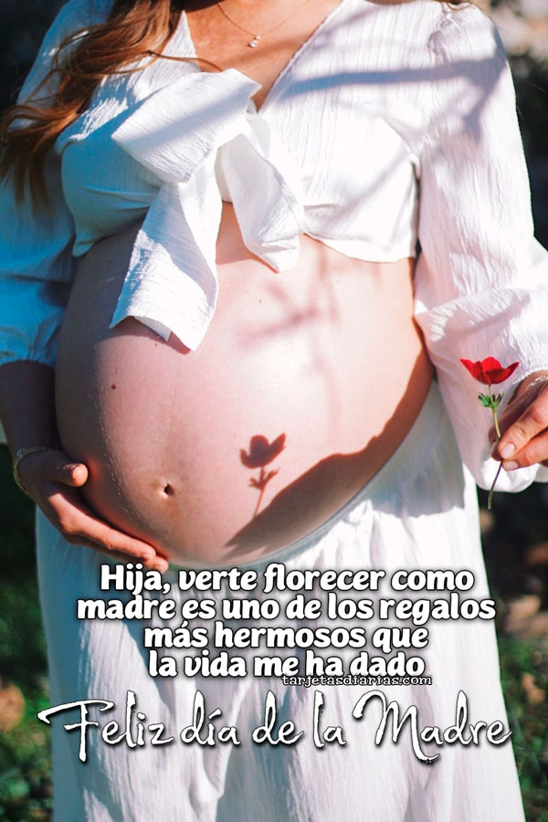 HIJA, VERTE FLORECER COMO MADRE ES UNO DE LOS REGALOS MÁS HERMOSOS QUE ME HA DADO LA VIDA. FELIZ DÍA DE LA MADRE