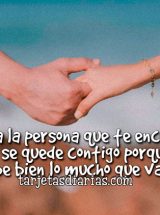 DICHOSA LA PERSONA QUE TE ENCUENTRE Y SE QUEDE CONTIGO PORQUE SABE BIEN LO MUCHO QUE VALES