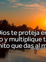 QUE DIOS TE PROTEJA EN CADA PASO Y MULTIPLIQUE TODO LO BONITO QUE DAS AL MUNDO