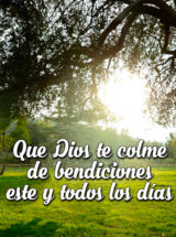 QUE DIOS TE COLME DE BENDICIONES ÉSTE Y TODO LOS DÍAS