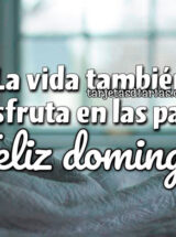 LA VIDA TAMBIÉN SE DISFRUTA EN LAS PAUSAS. ¡FELIZ DOMINGO!