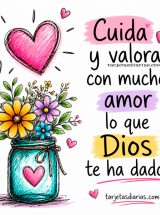 CUIDA Y VALORA CON MUCHO AMOR LO QUE DIOS TE HA DADO
