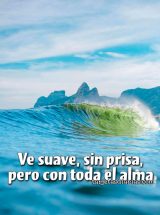 VE SUAVE, SIN PRISA, PERO CON TODA EL ALMA