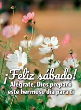 ¡FELIZ SÁBADO! ALÉGRATE, DIOS PREPARÓ ESTE HERMOSO DÍA PARA TI
