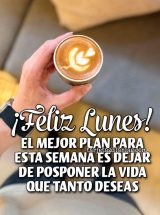 ¡FELIZ LUNES! EL MEJOR PLAN PARA ESTA SEMANA ES DEJAR DE POSPONER LA VIDA QUE TANTO DESEAS