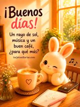 ¡BUENOS DÍAS! UN RAYO DE SOL, MÚSICA Y UN BUEN CAFÉ, ¿PARA QUÉ MÁS?