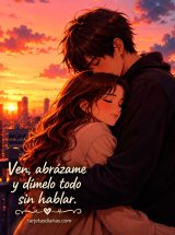 VEN, ABRÁZAME Y DÍMELO TODO SIN HABLAR