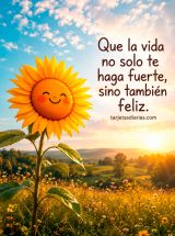 QUE LA VIDA NO SOLO TE HAGA FUERTE, SINO TAMBIÉN FELIZ