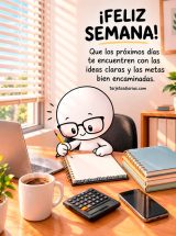 ¡FELIZ SEMANA! QUE LOS PRÓXIMOS DÍAS TE ENCUENTREN CON LAS IDEAS CLARAS Y LAS METAS BIEN ENCAMINADAS