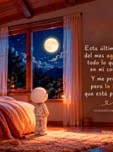 ESTA ÚLTIMA NOCHE DEL MES AGRADEZCO TODO LO QUE DEJÓ EN MI CORAZÓN