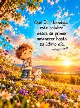 QUE DIOS BENDIGA ESTE OCTUBRE DESDE SU PRIMER AMANECER HASTA SU ÚLTIMO DÍA