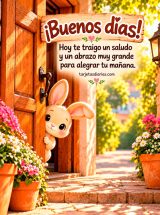 ¡BUENOS DÍAS! HOY TE TRAIGO UN SALUDO Y UN ABRAZO MUY GRANDE PARA ALEGRAR TU MAÑANA