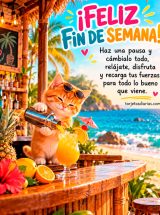 ¡FELIZ FIN DE SEMANA! HAZ UNA PAUSA Y CÁMBIALO TODO, RELÁJATE, DISFRUTA Y RECARGA TUS FUERZAS PARA TODO LO BUENO QUE VIENE