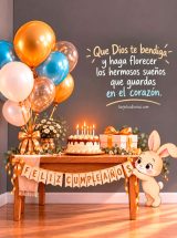 FELIZ CUMPLEAÑOS. QUE DIOS TE BENDIGA Y HAGA FLORECER LOS HERMOSOS SUEÑOS QUE GUARDAS EN EL CORAZÓN