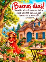 ¡BUENOS DÍAS! MANTÉN EL ENFOQUE EN TODOS ESOS BONITOS DESEOS QUE TIENES EN EL CORAZÓN