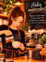 ¡FELIZ MIÉRCOLES! ALGUNAS COSAS LLEGAN CUANDO DEJAS DE PERSEGUIRLAS Y EMPIEZAS A VIVIR CON MÁS CALMA
