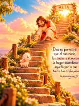 DIOS NO PERMITIRÁ QUE EL CANSANCIO, LAS DUDAS O EL MIEDO TE HAGAN ABANDONAR AQUELLO POR LO QUE TANTO HAS TRABAJADO